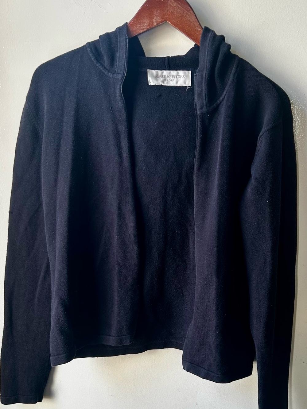 3/$20 Jones New York Black Knit Sport Sweater